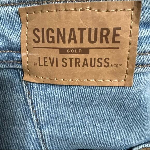 Signature by Levi Strauss Heritage Blue Denim Overalls - Picture 12 of 14